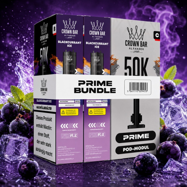 Al Fakher - Hypermax 50K - Prime Bundle - Blackcurrant Ice