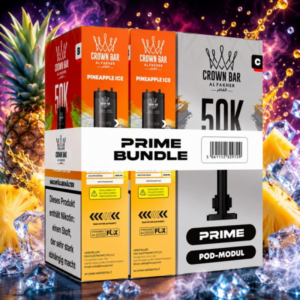 Al Fakher - Hypermax 50K - Prime Bundle - Pineapple Ice