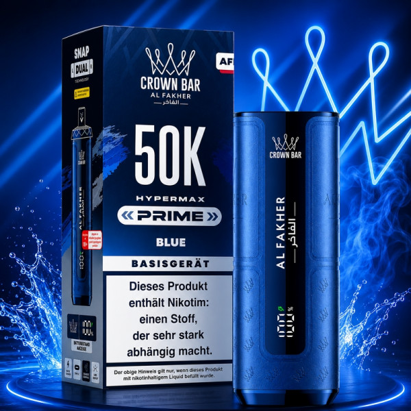 Al Fakher - Hypermax 50k - Prime Basisgerät - Blau