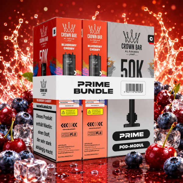 Al Fakher - Hypermax 50K - Prime Bundle - Blueberry Cherry