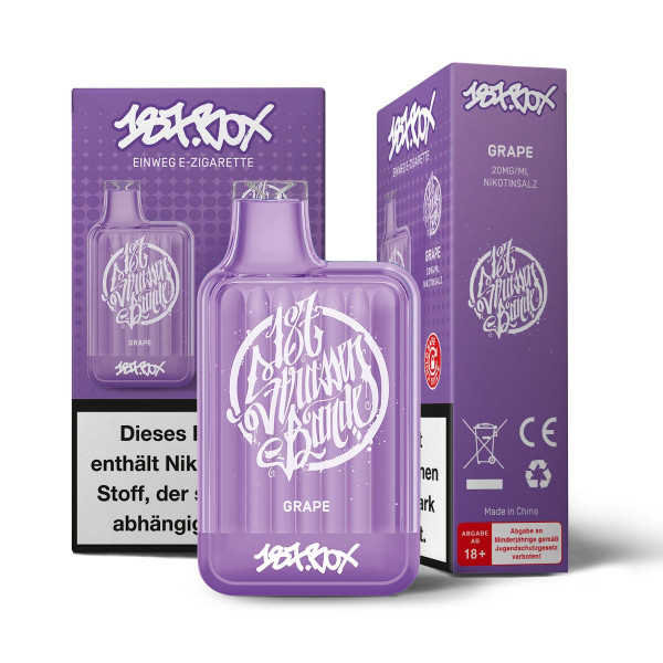 187 Strassenbande Box Vape - Grape E-Shisha 600 Züge