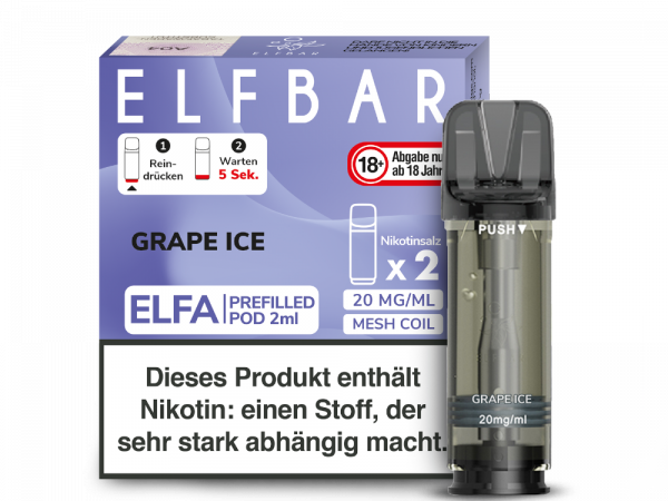 Elfbar ELFA Prefiiled Pod - Grape Ice (2Stk)