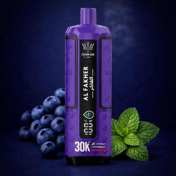 Al Fakher Crown Bar Blueberry Mint - Hypermax 30k Prefilled Podkit