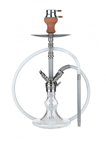 Smokah Shisha - FUA X 2.0 Silber - Glow Blue