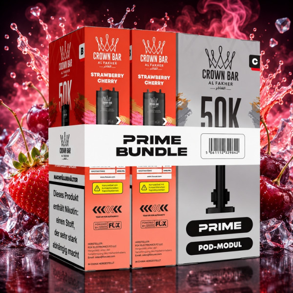 Al Fakher - Hypermax 50K - Prime Bundle - Strawberry Cherry