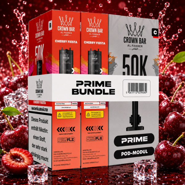 Al Fakher - Hypermax 50K - Prime Bundle - Cherry Fiesta