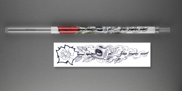 Devil Smoke Mundstück Tattoo Line - Skull Smoke Colored