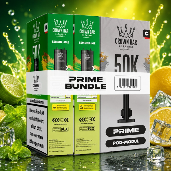 Al Fakher - Hypermax 50K - Prime Bundle - Lemon Lime