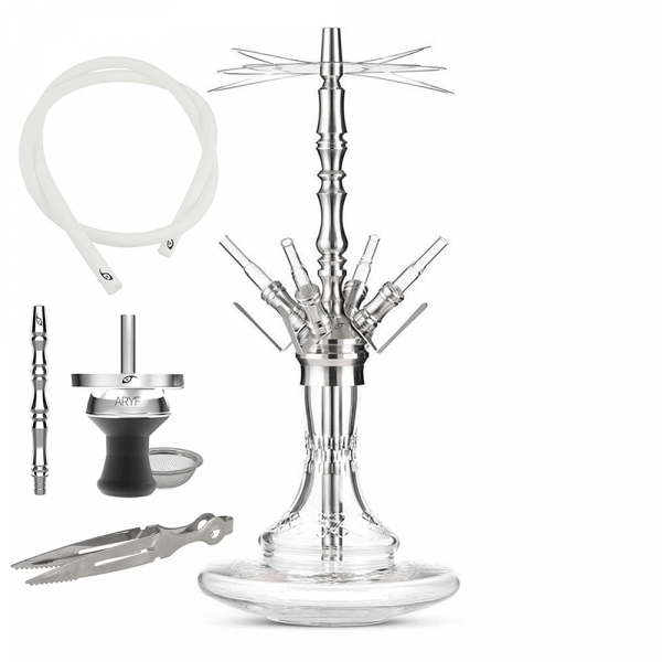 Aryf Gloria 4 Shisha - Handcut Clear Komplettset