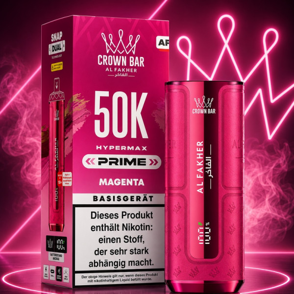 Al Fakher - Hypermax 50k - Prime Basisgerät - Magenta