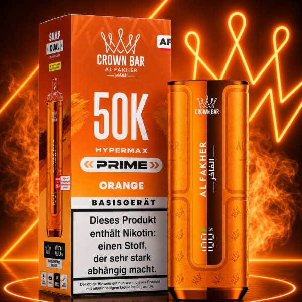 Al Fakher - Hypermax 50k - Prime Basisgerät - Orange