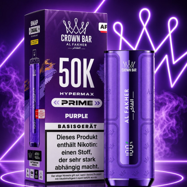 Al Fakher - Hypermax 50k - Prime Basisgerät - Purple
