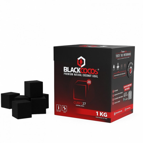 BlackCoco´s Shisha Kohle CUBES27+ - 1 Kg Gastro