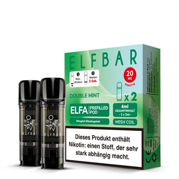 Elfbar ELFA Prefiiled Pod - Double Mint (2Stk)