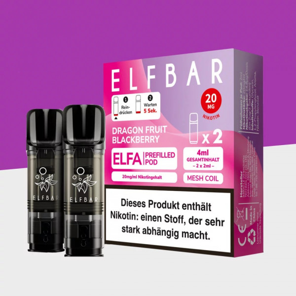 Elfbar ELFA Prefiiled Pod - Dragon Fruit Blackberry (2Stk)