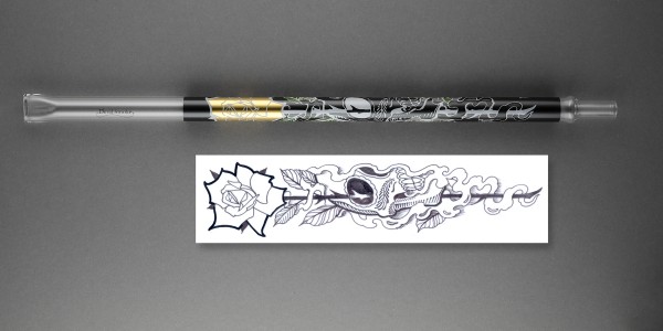 Devil Smoke Mundstück Tattoo Line - Skull Smoke Gold