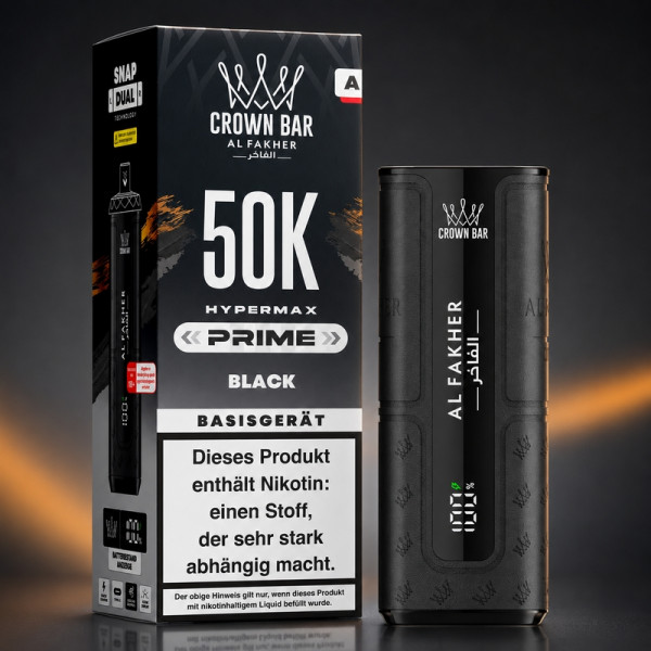 Al Fakher - Hypermax 50k - Prime Basisgerät - Schwarz