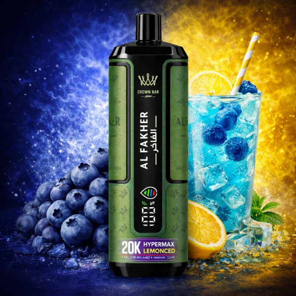 Al Fakher Crown Bar Blue Razz Lemonade - Hypermax 30k Prefilled Podkit