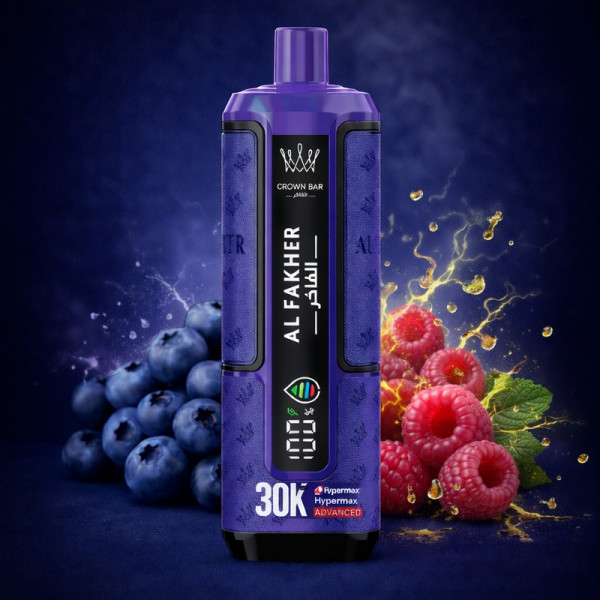 Al Fakher Crown Bar Blueberry Sour Raspberry - Hypermax 30k Prefilled Podkit