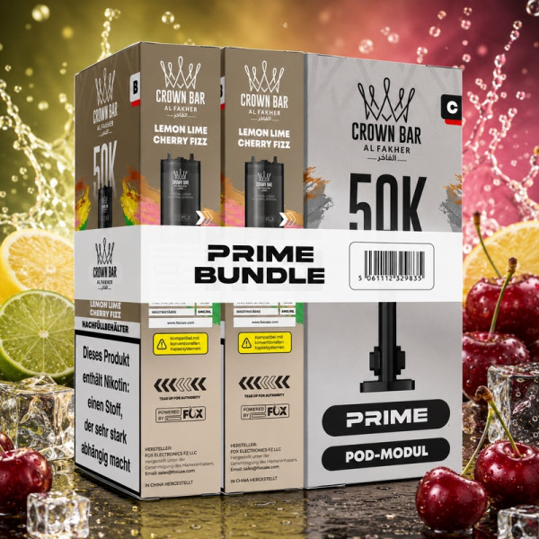 Al Fakher - Hypermax 50K - Prime Bundle - Lemon Lime Cherry Fizz