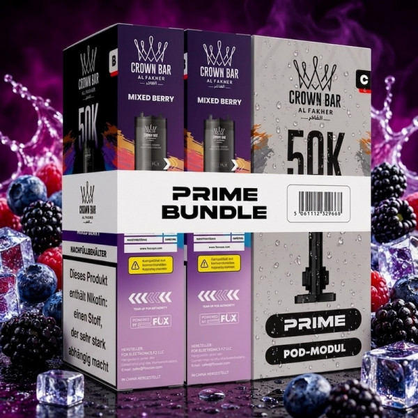 Al Fakher - Hypermax 50K - Prime Bundle - Mixed Berry