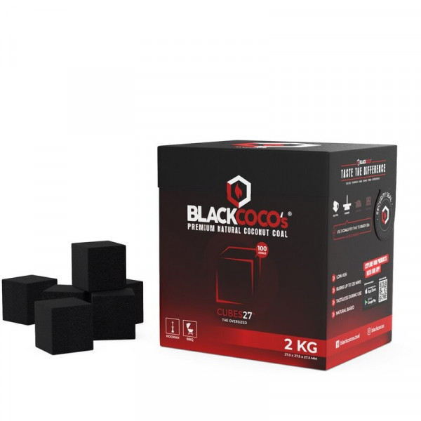 BlackCoco´s Shisha Kohle CUBES27+ - 2 Kg Box