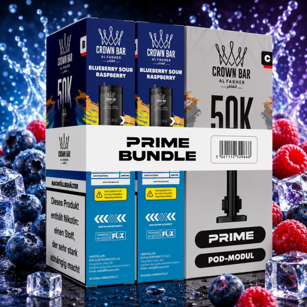 Al Fakher - Hypermax 50K - Prime Bundle - Blueberry Sour Raspberry
