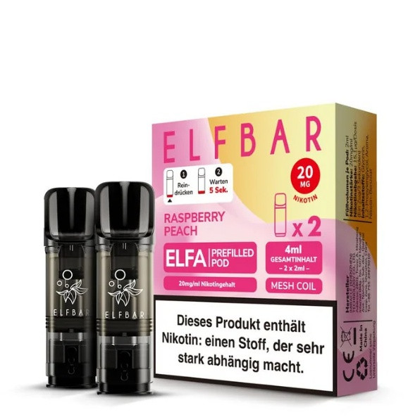 Elfbar ELFA Prefiiled Pod - Raspberry Peach (2Stk)