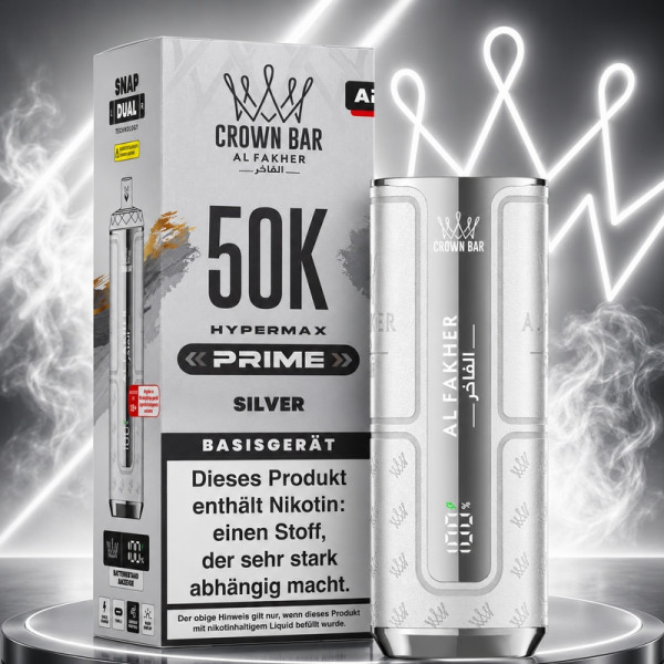 Al Fakher - Hypermax 50k - Prime Basisgerät - Silber