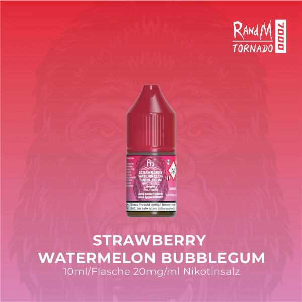 RandM Tornado Liquid 10 ml - Strawberry Watermelon Bubblegum 20mg/ml
